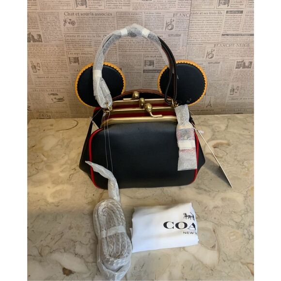 COACH x Disney Mickey Mouse Keith Haring Kisslock Bag - Picture 10 of 10